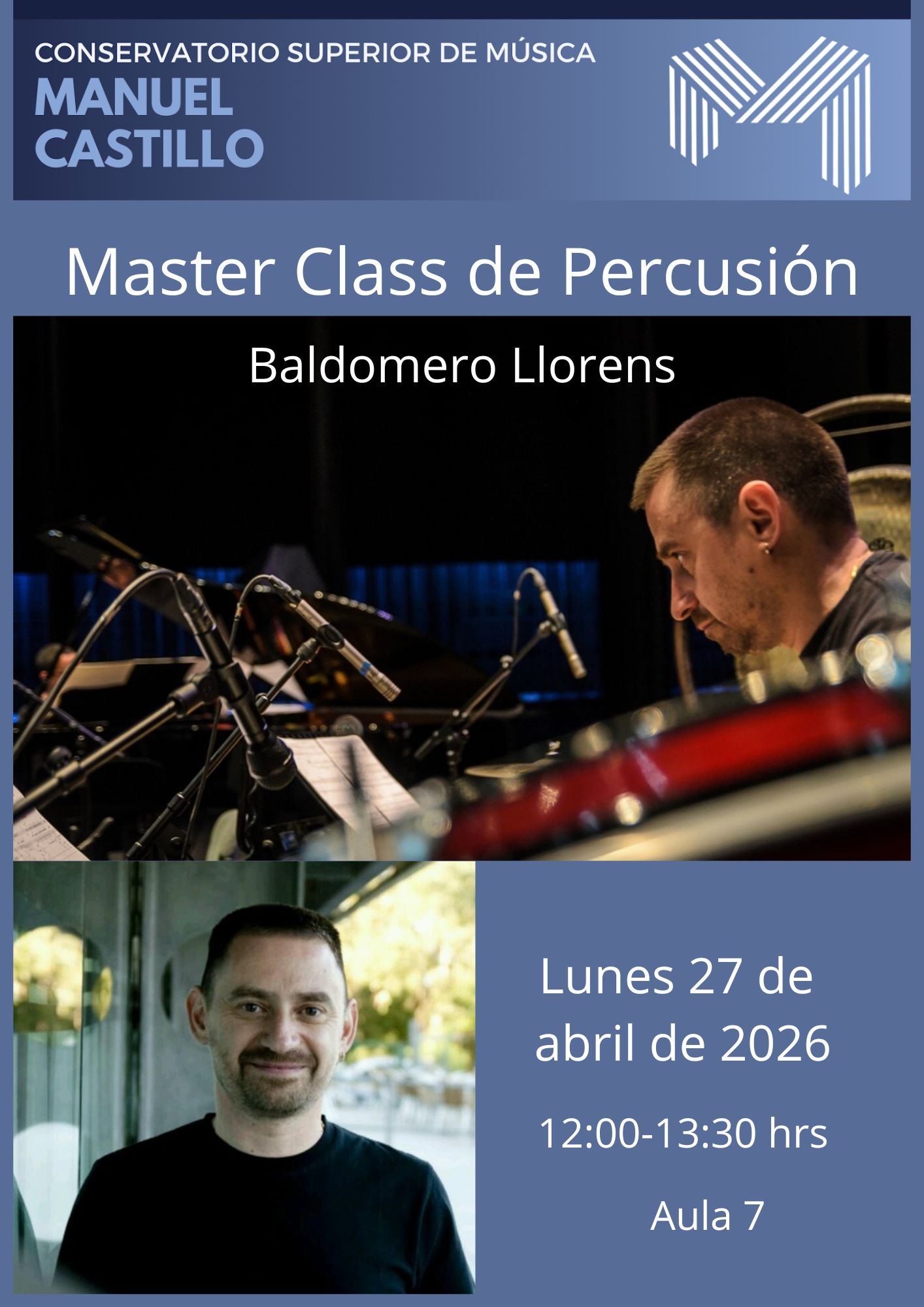 Baldomero Llorens: Clase magistral de Percusión
