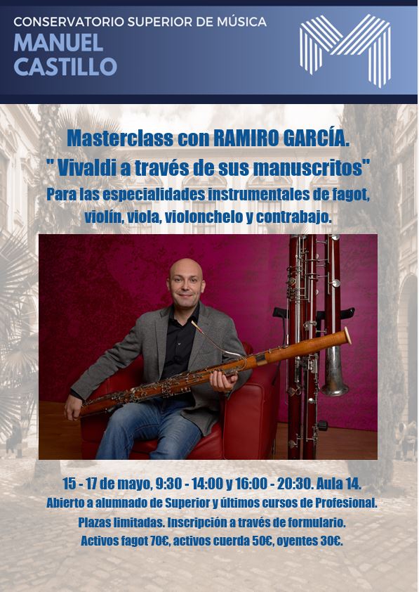 Ramiro García: clase magistral de fagot 2026