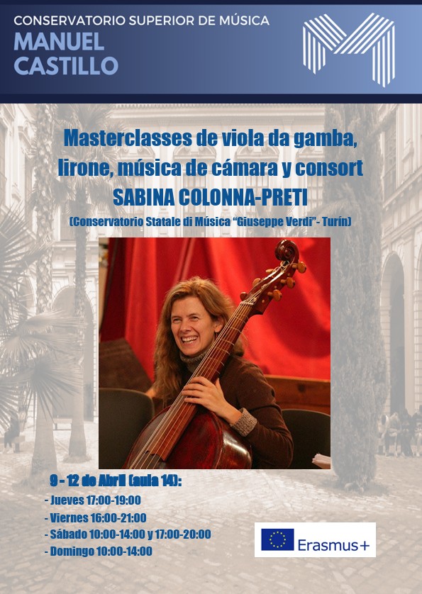 Sabina Colonna-Preti: Clases Magistrales de viola da gamba