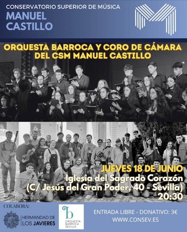 Concierto Coro de Cámara y Orquesta Barroca del CSM Manuel Castillo