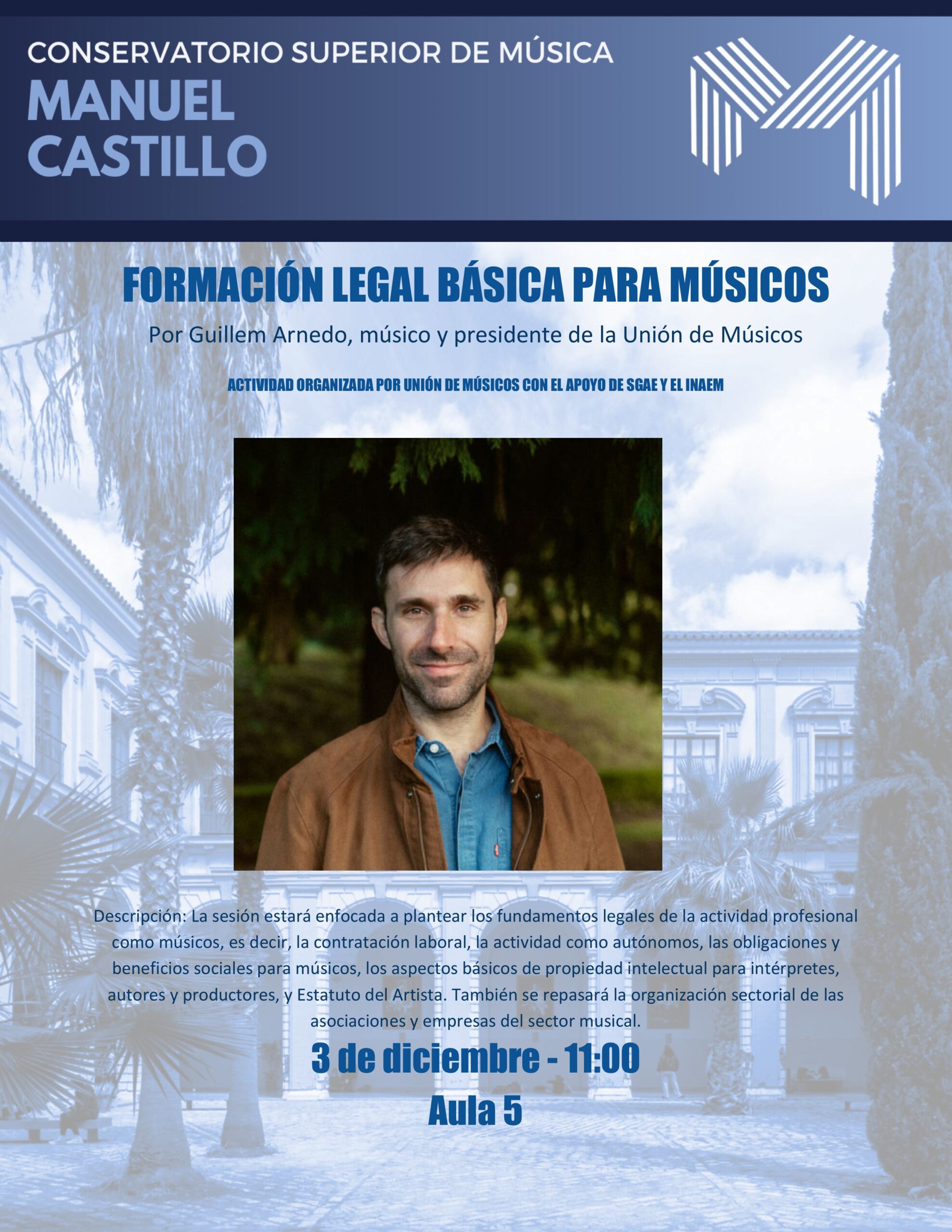 Formación legal básica para músicos: Guillem Arnedo